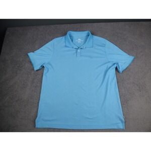 Tommy Bahama Mens XL Emfielder Polo Shirt Light Blue Short Sleeve Marlin Logo